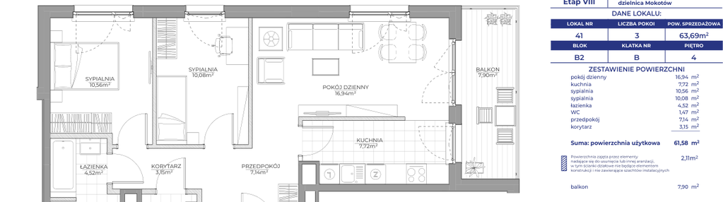 Mieszkanie w inwestycji: Wiślany Mokotów VIII