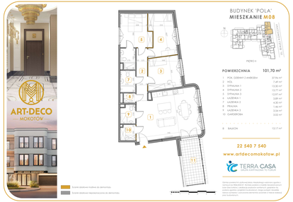 Mieszkanie w inwestycji: Art Deco Mokotów Pola