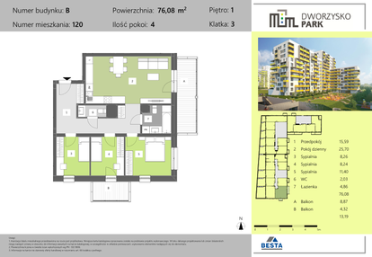 Mieszkanie w inwestycji: Dworzysko Park - Etap II