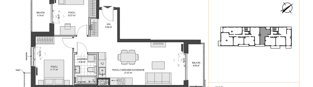 Mieszkanie w inwestycji: Przystań Brzeźno etap 1.2