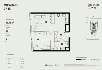 Mieszkanie w inwestycji: Quorum Tower