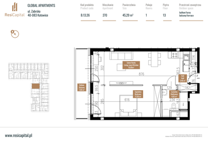 Mieszkanie w inwestycji: Global Apartments