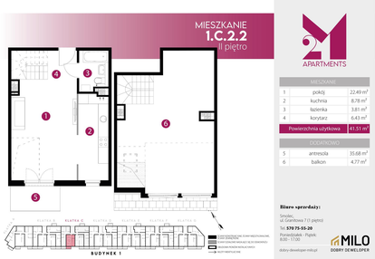 Mieszkanie w inwestycji: 2M Apartments etap IV