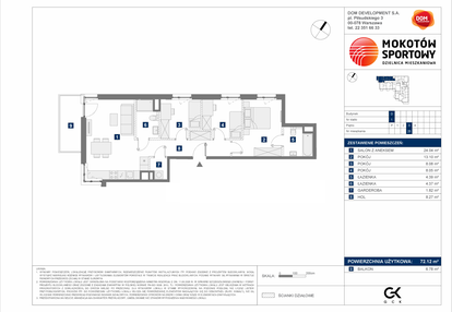 Mieszkanie w inwestycji: Mokotów Sportowy 1.1B