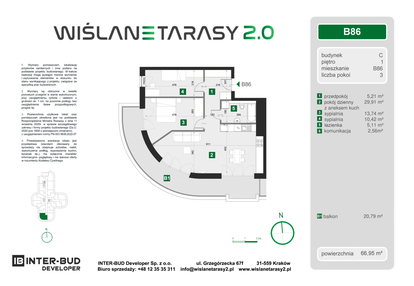 Mieszkanie w inwestycji: Wiślane Tarasy 2.0 budynek C