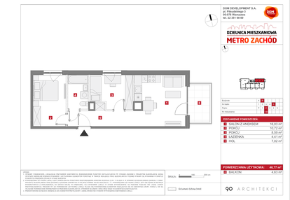 Mieszkanie w inwestycji: Dzielnica Mieszkaniowa Metro Zachód - etap 13