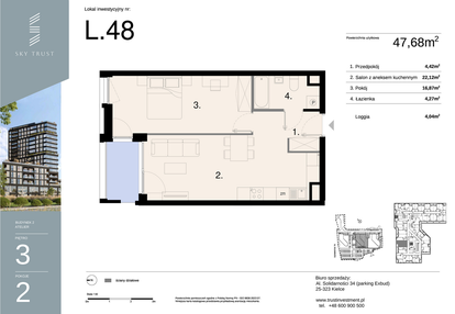 Mieszkanie w inwestycji: Sky Trust etap II - apartamenty inwestycyjne 23% VAT PRS