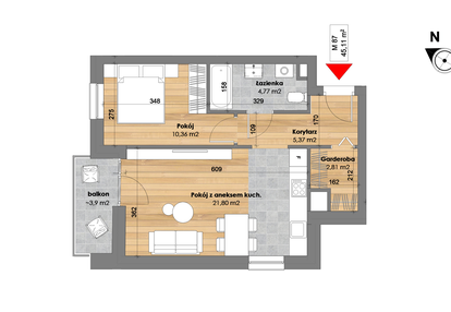 Mieszkanie w inwestycji: Przy Kochanowskiego