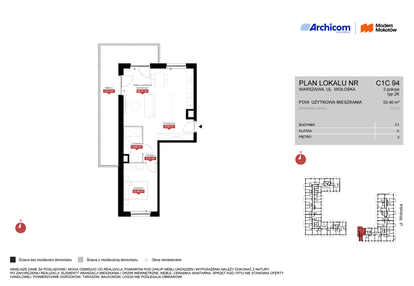Mieszkanie w inwestycji: Modern Mokotów etap 3, budynek C1 i C2