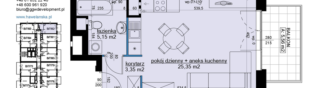 Mieszkanie w inwestycji: Osiedle Hawelańska etap III - bud. B