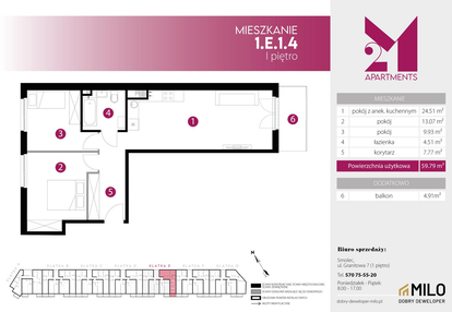 Mieszkanie w inwestycji: 2M Apartments etap IV