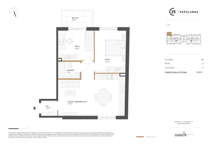 Mieszkanie w inwestycji: Popularna 35