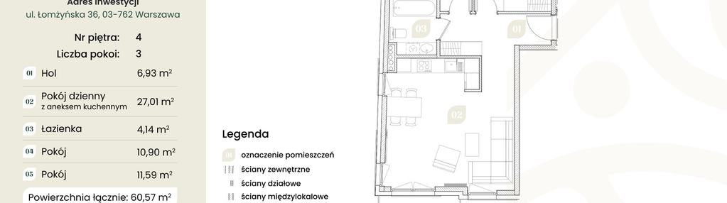 Mieszkanie w inwestycji: Łomżyńska Skwer