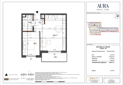Mieszkanie w inwestycji: Aura Mokotów II