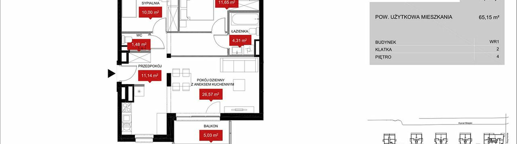 Mieszkanie w inwestycji: Przystań Reymonta