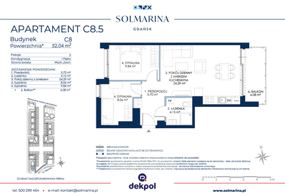 Mieszkanie w inwestycji: Sol Marina etap III