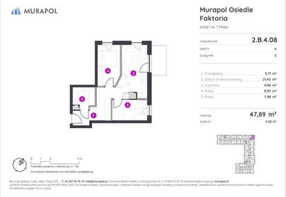 Mieszkanie w inwestycji: Murapol Osiedle Faktoria