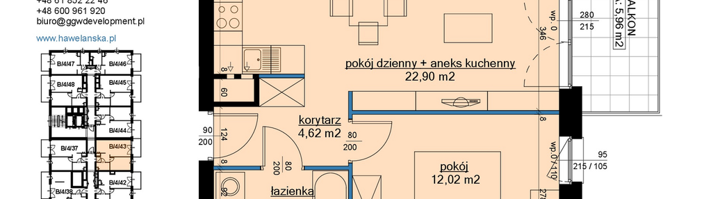 Mieszkanie w inwestycji: Osiedle Hawelańska etap III - bud. B