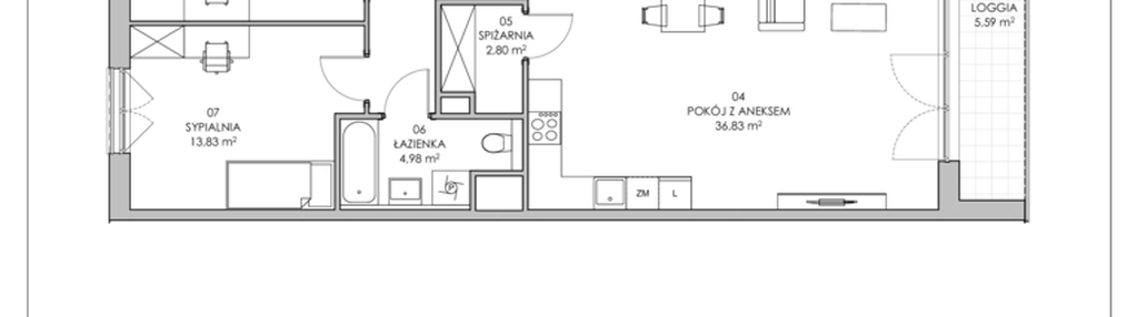 Mieszkanie w inwestycji: Skwer Harmonia II