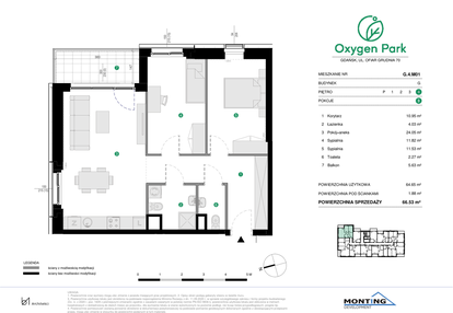 Mieszkanie w inwestycji: Oxygen Park etap III