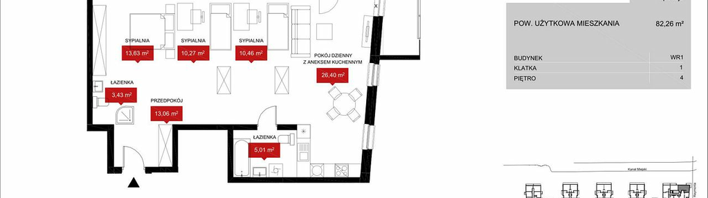 Mieszkanie w inwestycji: Przystań Reymonta