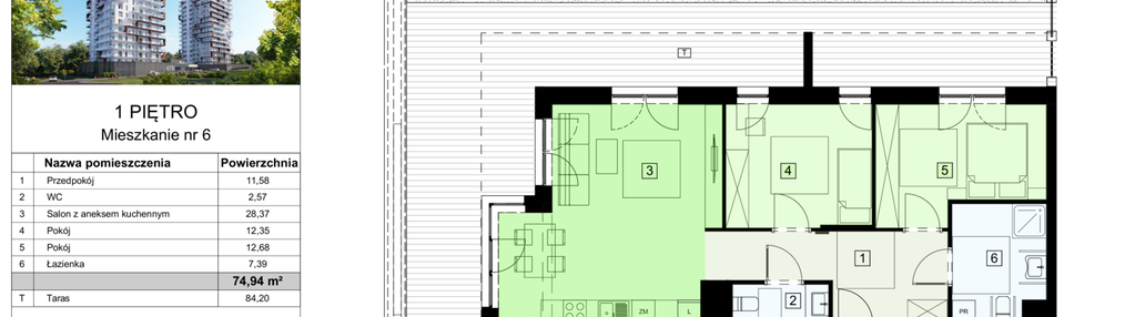 Mieszkanie w inwestycji: Dzielnica Parkowa VIII
