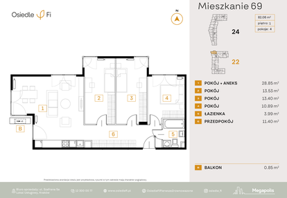 Mieszkanie w inwestycji: Osiedle Fi bud. 22, 24