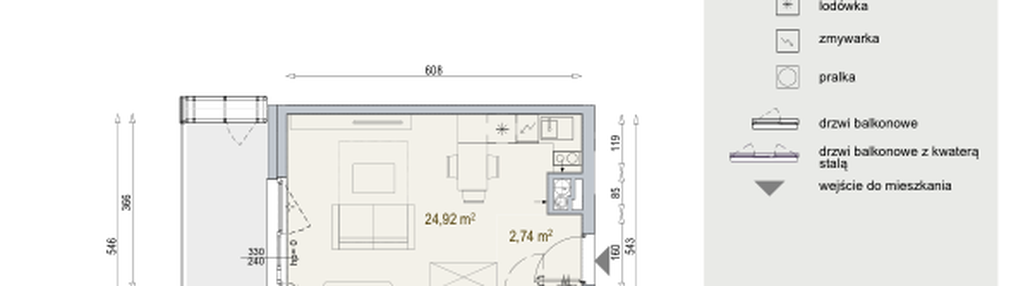 Mieszkanie w inwestycji: Modern Mokotów bud. F1 i F2