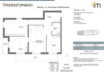 Mieszkanie w inwestycji: Madalińskiego
