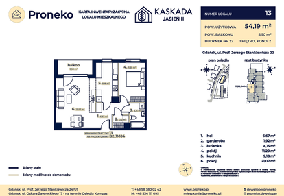 Mieszkanie w inwestycji: Kaskada Jasień - etap II