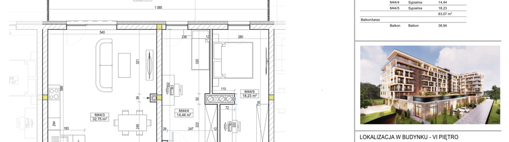 Mieszkanie w inwestycji: Apartamenty Widok Włoszczowa