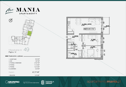 Mieszkanie w inwestycji: MANIA Apartamenty