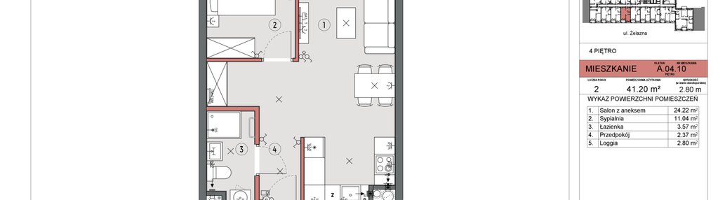 Mieszkanie w inwestycji: Żelazna 54