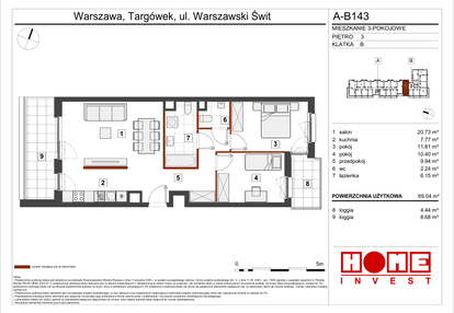 Mieszkanie w inwestycji: Warszawski Świt etap VII