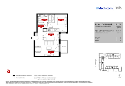 Mieszkanie w inwestycji: Wieża Jeżyce etap VI