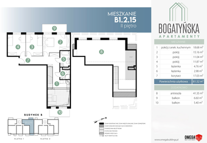 Mieszkanie w inwestycji: Bogatyńska Apartamenty - Etap II