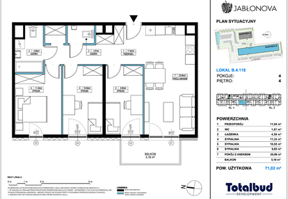 Mieszkanie w inwestycji: Jabłonova
