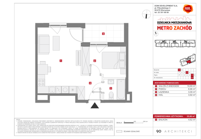 Mieszkanie w inwestycji: Dzielnica Mieszkaniowa Metro Zachód - etap 13