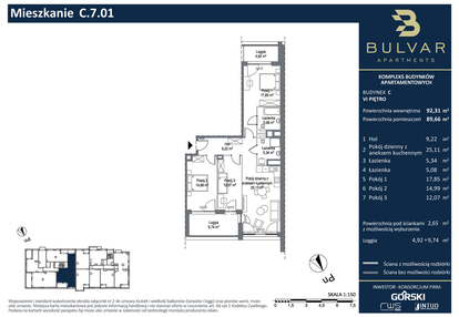 Mieszkanie w inwestycji: Bulvar Apartments - etap II