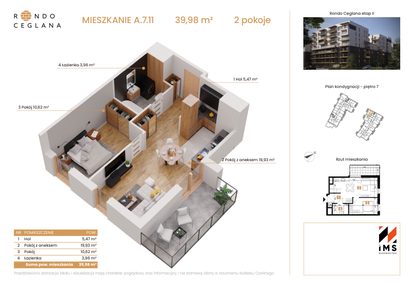 Mieszkanie w inwestycji: Rondo Ceglana etap II