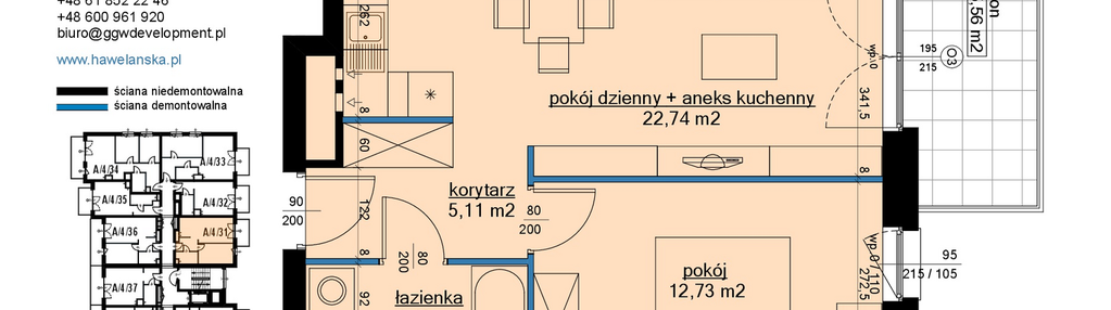 Mieszkanie w inwestycji: Osiedle Hawelańska etap III - bud. A