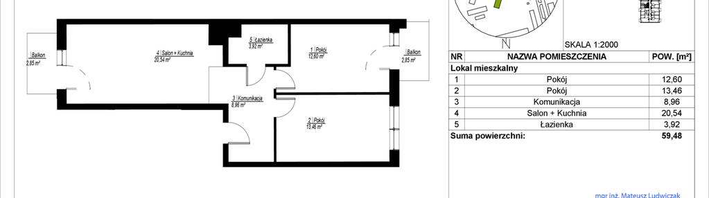 Mieszkanie w inwestycji: Jasielska 8C