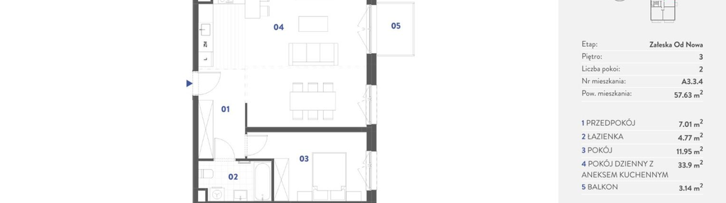 Mieszkanie w inwestycji: Mieszkaj w Mieście - Załęska od Nowa