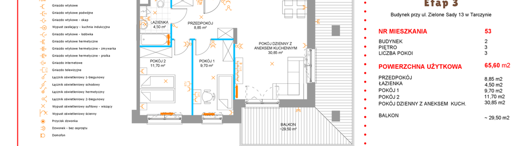Mieszkanie w inwestycji: Zielone Sady etap III B2
