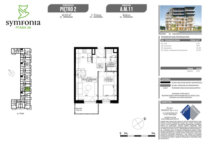 Mieszkanie w inwestycji: Symfonia Ptasia 28