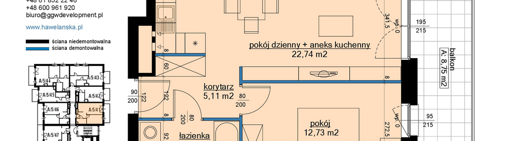 Mieszkanie w inwestycji: Osiedle Hawelańska etap III - bud. A