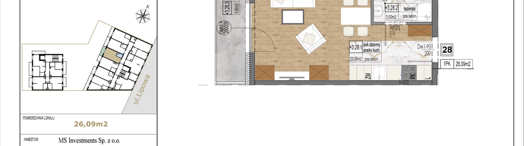 Mieszkanie w inwestycji: Lipowa 45