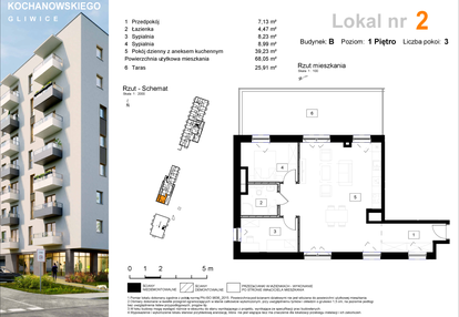 Mieszkanie w inwestycji: Osiedle Kochanowskiego - Gliwice
