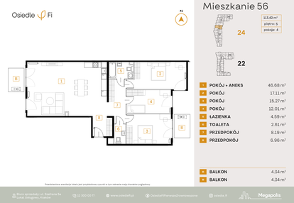 Mieszkanie w inwestycji: Osiedle Fi bud. 22, 24