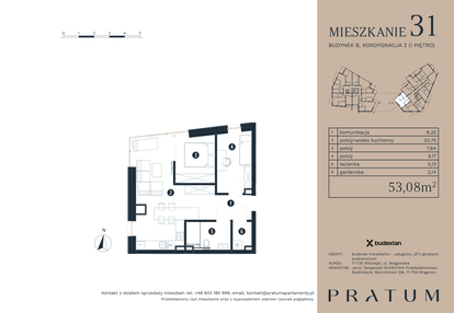 Mieszkanie w inwestycji: Pratum Apartamenty Etap I